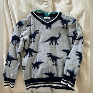 Dino Herd V-Neck Sweater | Hatley